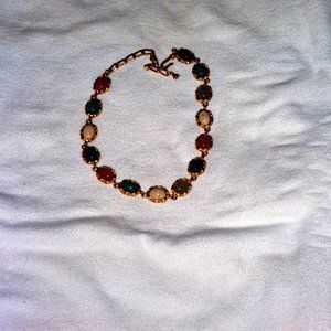 Multi-color stone necklace